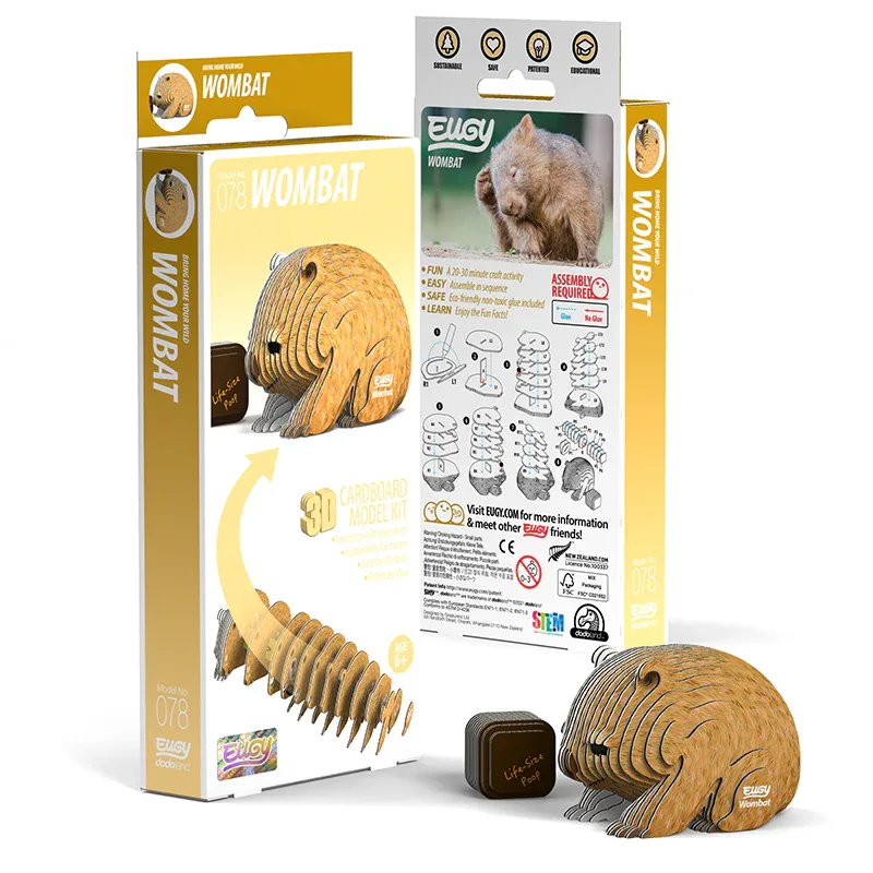 Wombat 3D Cardboard Model Kit Eugy - BIG FRENCHIES