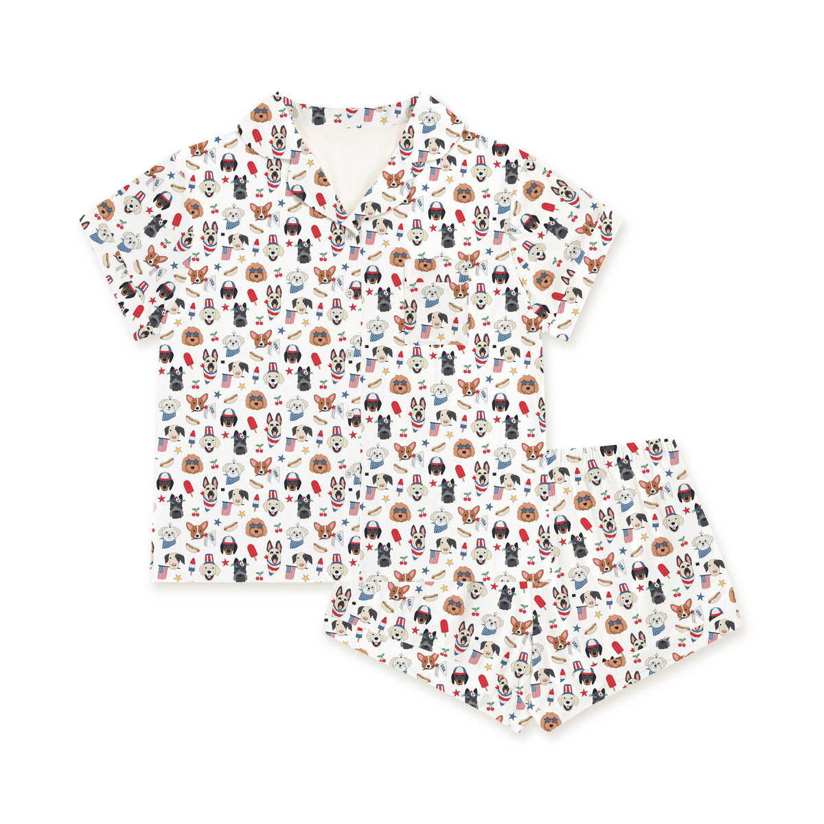 Freedom Dogs (Women's Short Sleeve PJ) - BIG FRENCHIES
