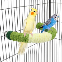 Plush Bird Perch Stand Cozy Parrot Cage Perch 8.7x7.1in