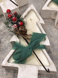 Christmas Tree Candle | Wood Bowl