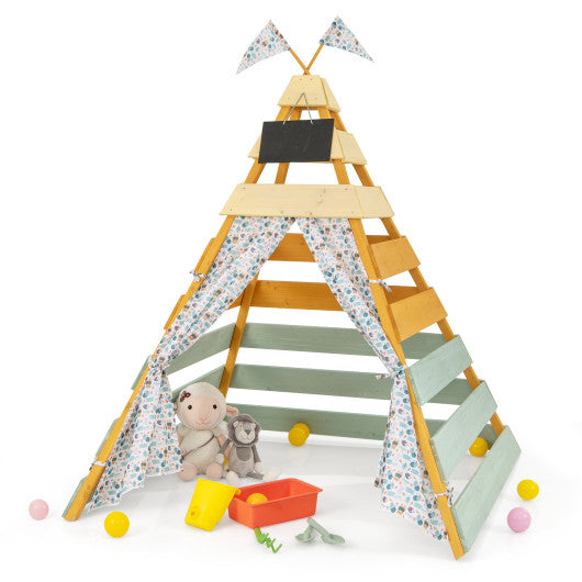 Triangle Hideaway Playhouse with Removable Chalkboard for Indoor and Outdoor - BIG FRENCHIES