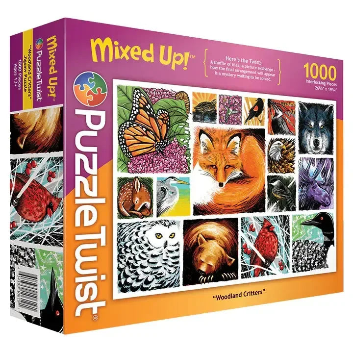 Woodland Critters "Mixed Up" 1000 Piece Jigsaw Puzzle PuzzleTwist - BIG FRENCHIES