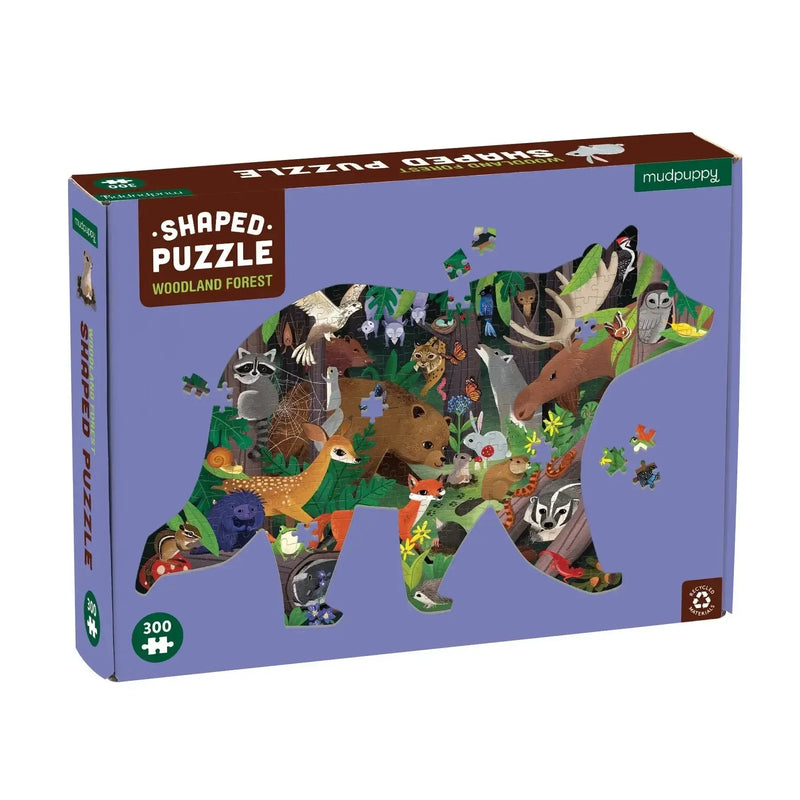 Woodland Forest 300 Piece Shaped Jigsaw Puzzle Mudpuppy - BIG FRENCHIES