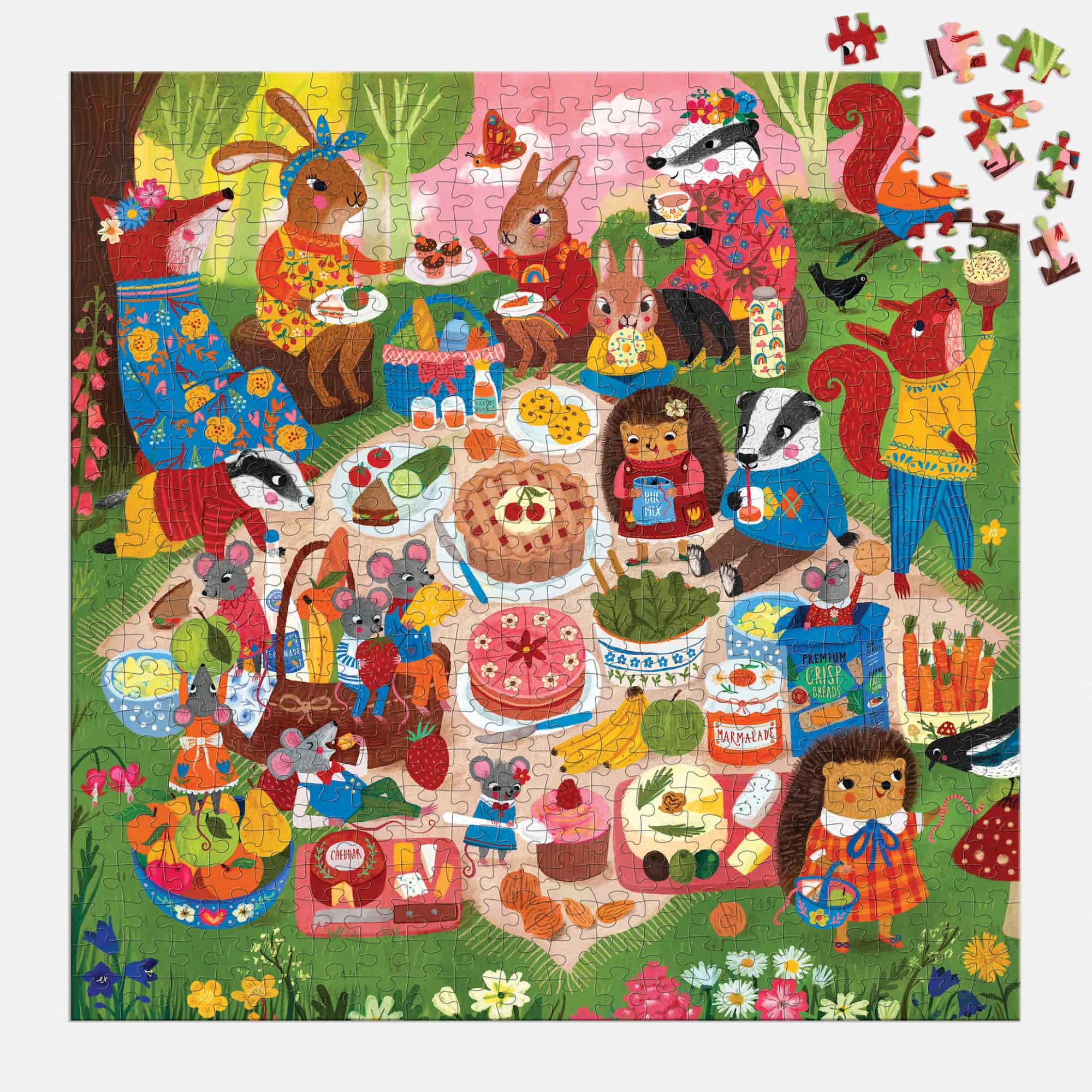 Woodland Picnic 500 Piece Jigsaw Puzzle Mudpuppy