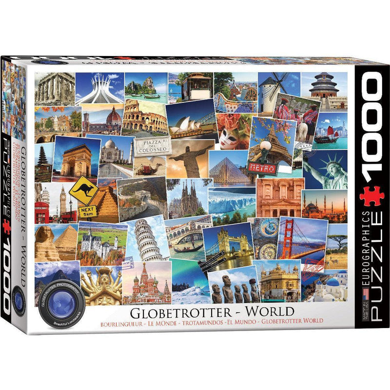 World Globetrotter 1000 Piece Jigsaw Puzzle Eurographics - BIG FRENCHIES