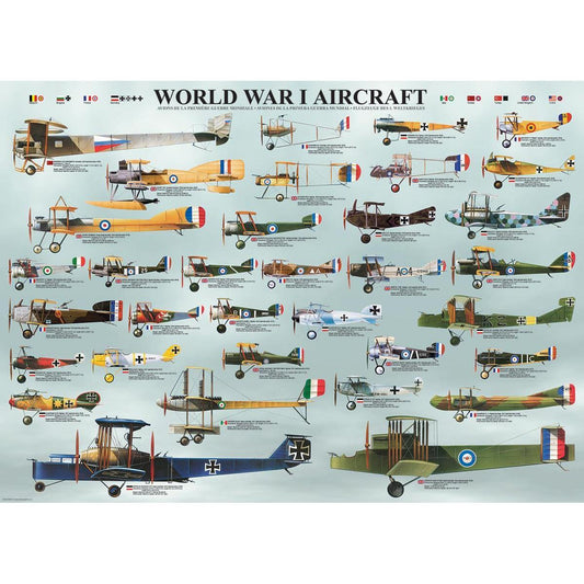 World War 1 Aircraft 1000 Piece Jigsaw Puzzle Eurographics