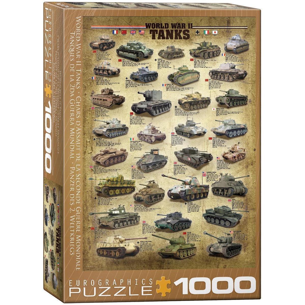 World War 2 Tanks 1000 Piece Jigsaw Puzzle Eurographics