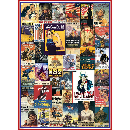 World War I & II Vintage Posters 1000 Piece Jigsaw Puzzle Eurographics