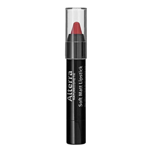 Alterra Matte Lipstick Modern Red - Organic Shea & Argan Oil, Nourishing & Moisturizing - 3g