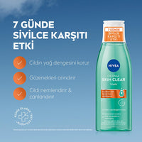 Nivea Derma Skin Clear Anti-Acne Facial Toner - Salicylic Acid (BHA) & Niacinamide - Pore Cleansing, Oil Control, and Skin Revitalizing Toner for Acne-Prone & Oily Skin