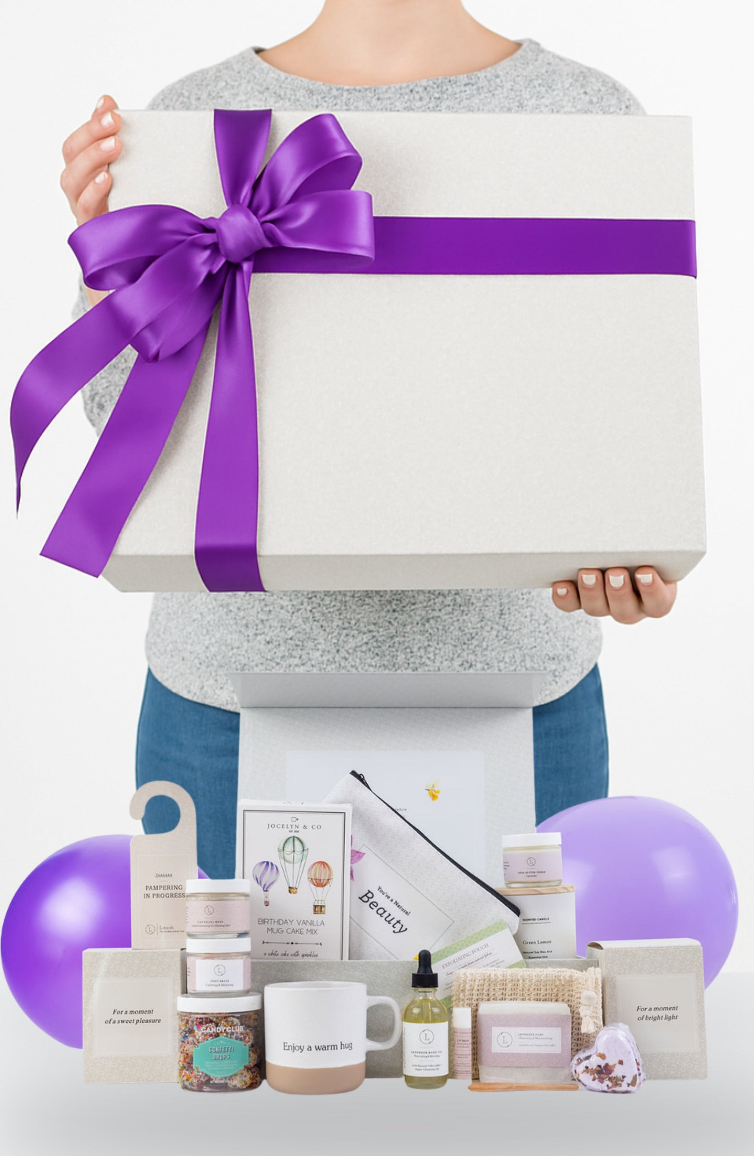 Birthday Gift Basket, Pampering Birthday Gift Box