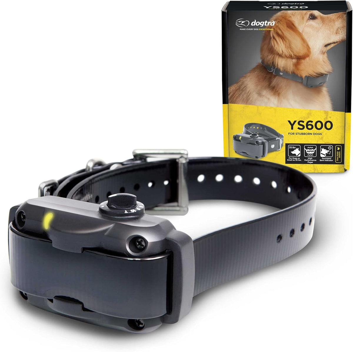 Dogtra YS600 Bark Control Collar for Dogs 35 lbs and Up - Advanced Bark Sensor, 10 Intensity Levels