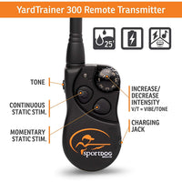 SportDOG YardTrainer 300 YT-300 Remote Trainer, 300-Yard Range, 7 Static Levels, Waterproof, 1 Dog