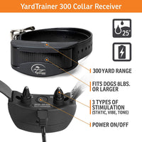 SportDOG YardTrainer 300 YT-300 Remote Trainer, 300-Yard Range, 7 Static Levels, Waterproof, 1 Dog