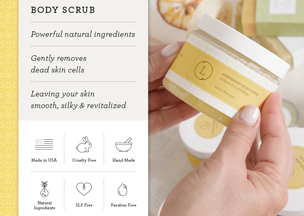 Moisturizing set with Grapefruit body oil and Body scrub - BIG FRENCHIES