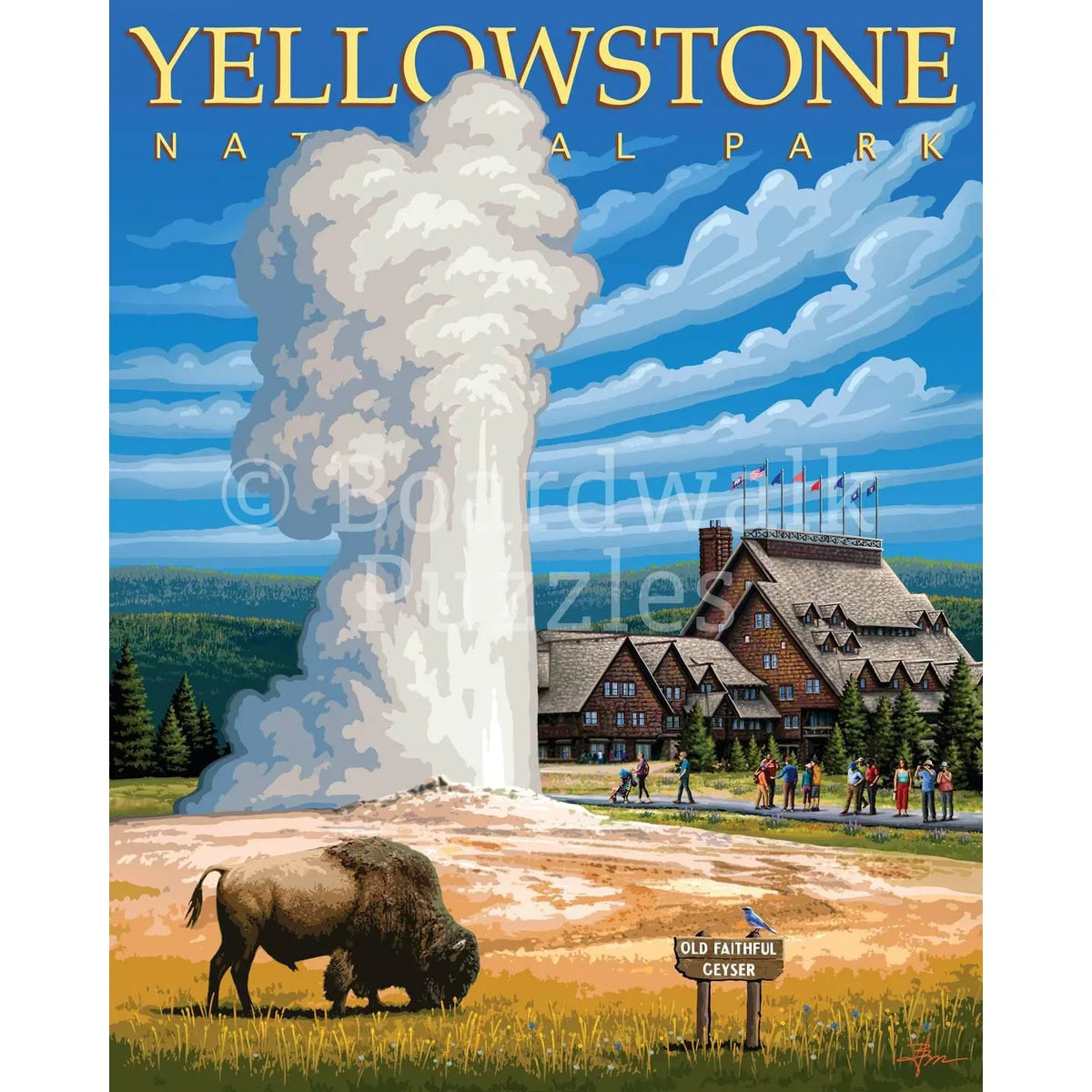 Yellowstone National Park 210 Piece Jigsaw Puzzle Boardwalk - BIG FRENCHIES