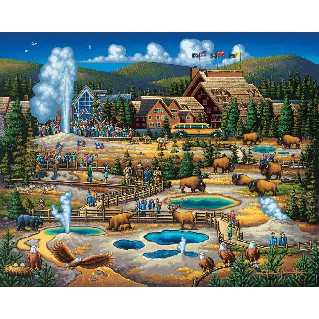 Yellowstone Old Faithful 210 Piece Jigsaw Puzzle Dowdle - BIG FRENCHIES