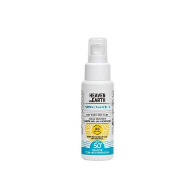 Heaven On Earth Mineral Sunscreen Cream SPF50+ Organic Vegan Sunscreen for Family - Natural Protection for Sensitive Skin