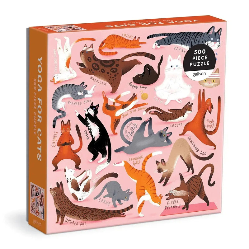 Yoga Cats 500 Piece Jigsaw Puzzle Galison - BIG FRENCHIES