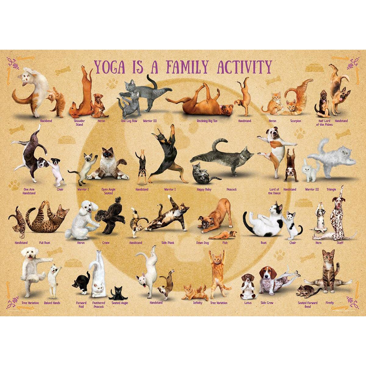 Yoga is a Family Activity 500 Piece Jigsaw Puzzle Eurographics