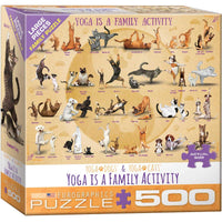 Yoga is a Family Activity 500 Piece Jigsaw Puzzle Eurographics