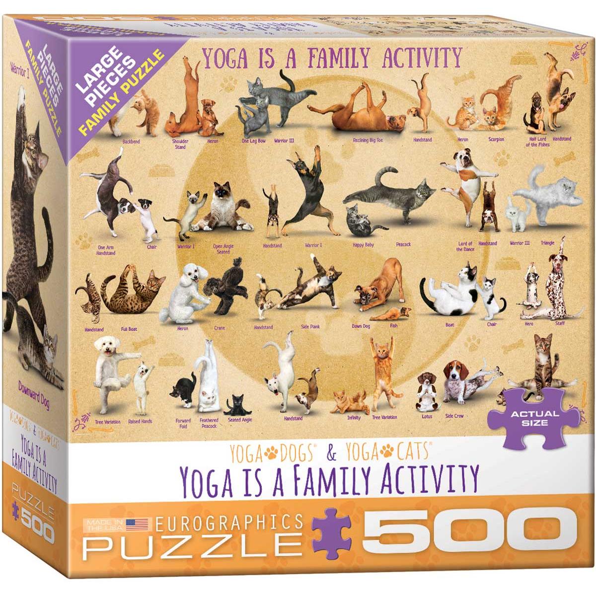 Yoga is a Family Activity 500 Piece Jigsaw Puzzle Eurographics