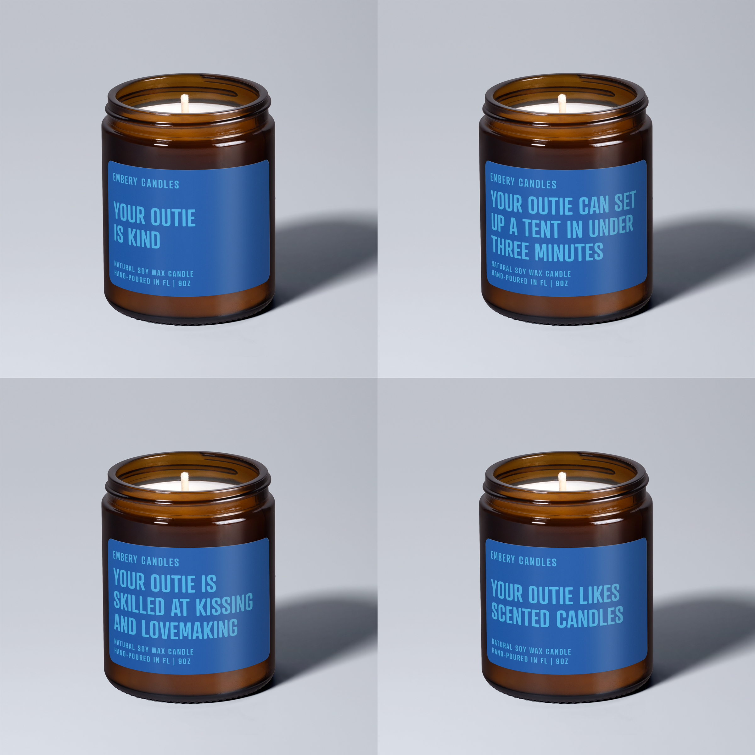 Custom Outie Wellness Fact | Soy Wax Scented Candle