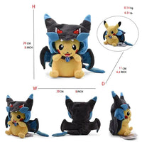 24 Pcs Pokemon Pikachu Cosplay Toys Charizard Snorlax Garchomp Tyranitar Hydreigon Anime Stuffed Plush Cartoon Peluche Dolls - # BOT&G512610001