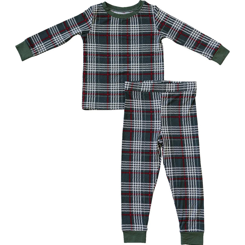 Green Plaid Bamboo Cozy Set - BIG FRENCHIES