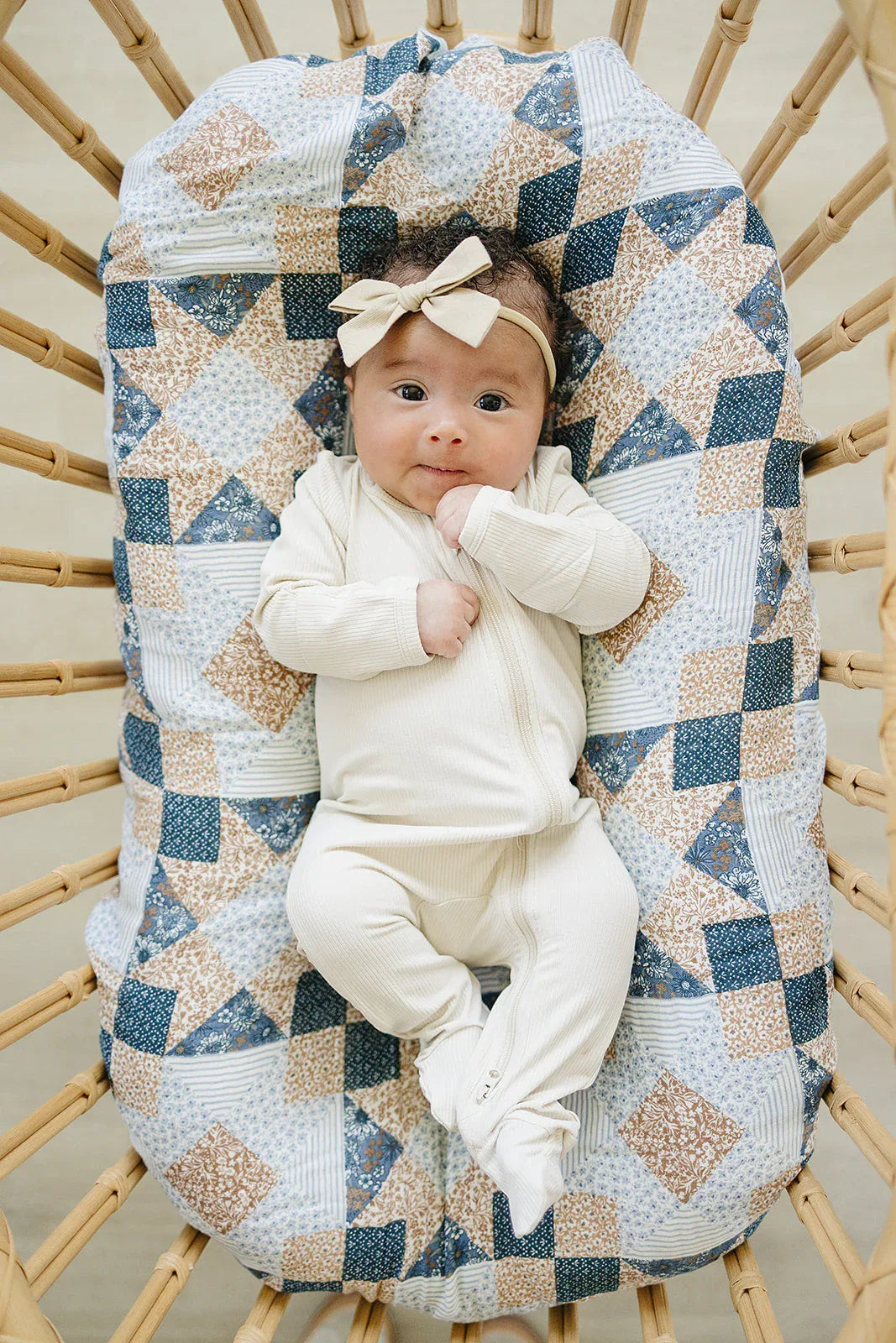 Patchwork Print Muslin Swaddle Blanket - BIG FRENCHIES