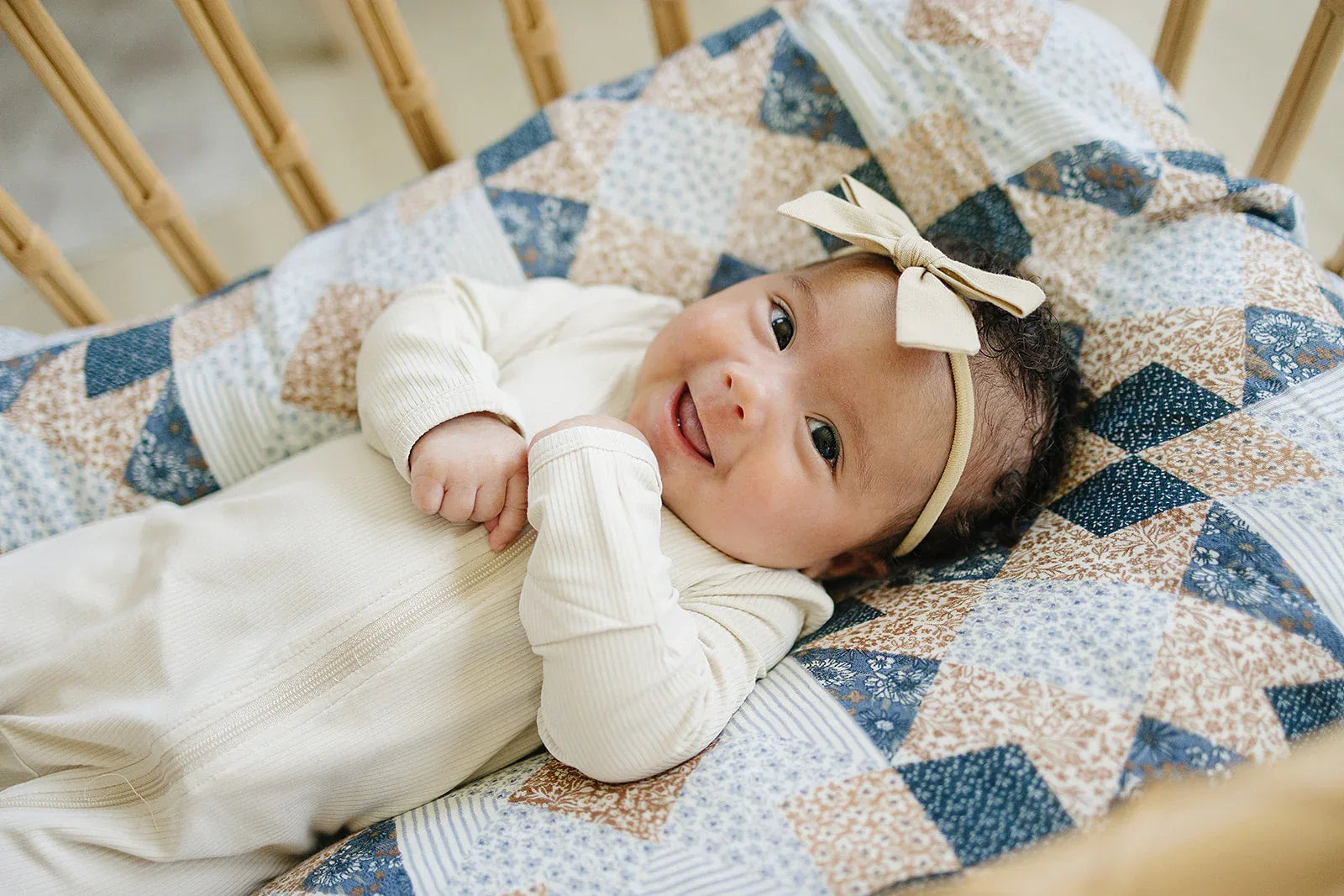 Patchwork Print Muslin Swaddle Blanket - BIG FRENCHIES