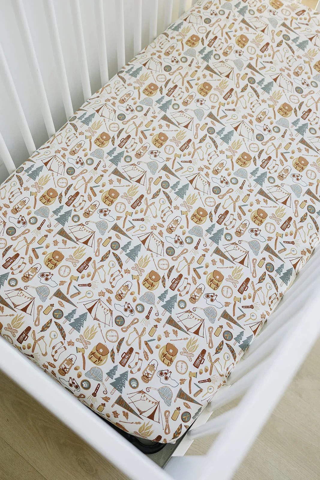 Camping Trip Bamboo Stretch Crib Sheet - BIG FRENCHIES