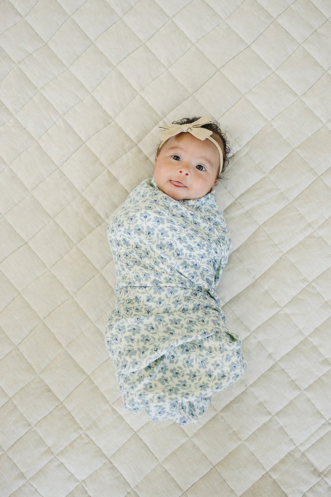 Blue Blossom Muslin Swaddle Blanket - BIG FRENCHIES