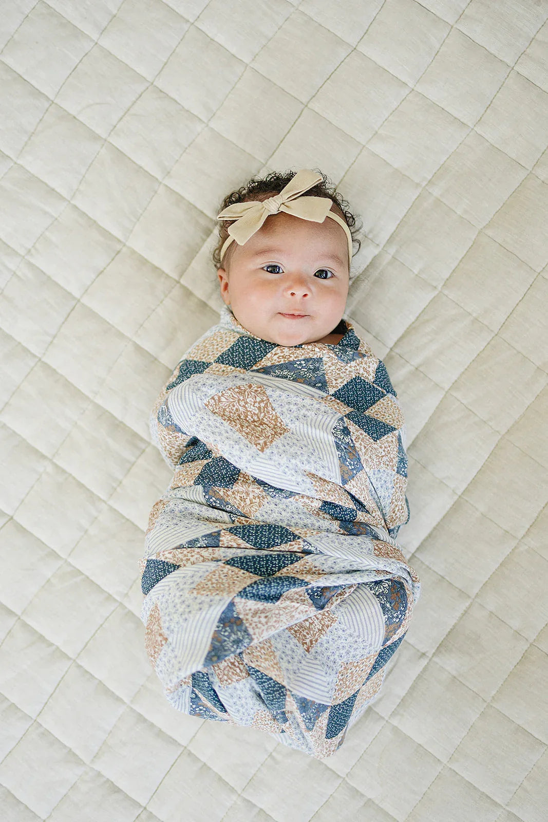 Patchwork Print Muslin Swaddle Blanket - BIG FRENCHIES