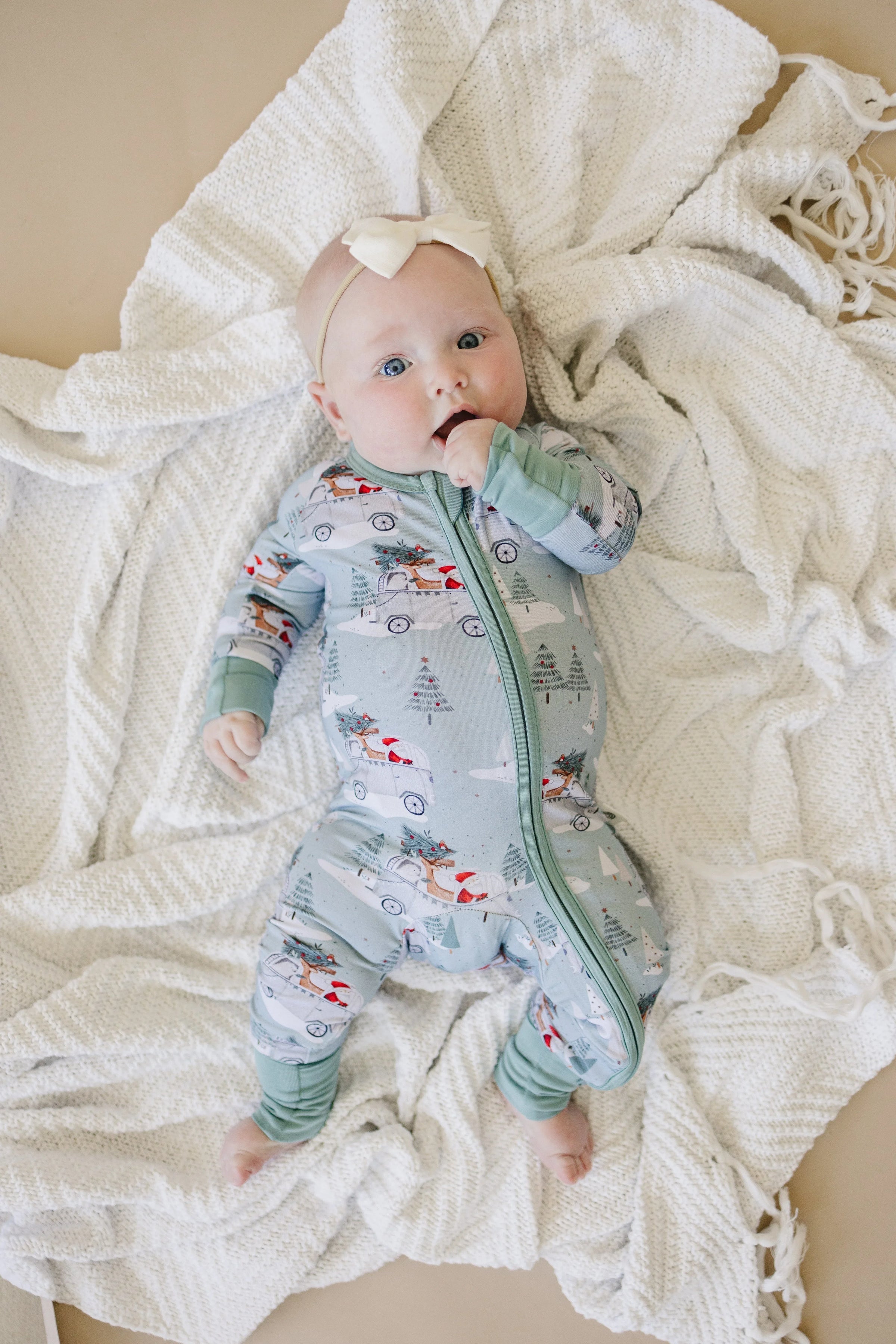 Cruisin' to Christmas Bamboo Zippy Romper - BIG FRENCHIES