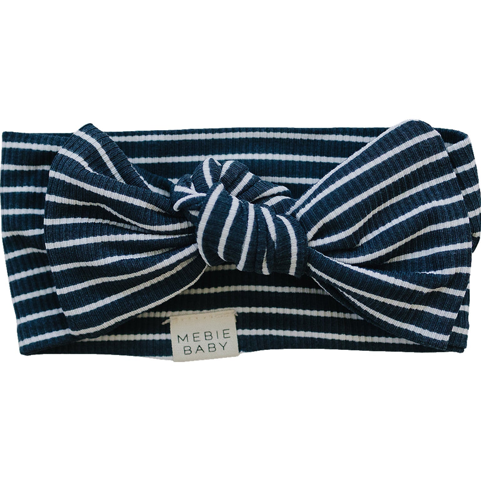 Navy Stripes Ribbed Bamboo Head Wrap - BIG FRENCHIES