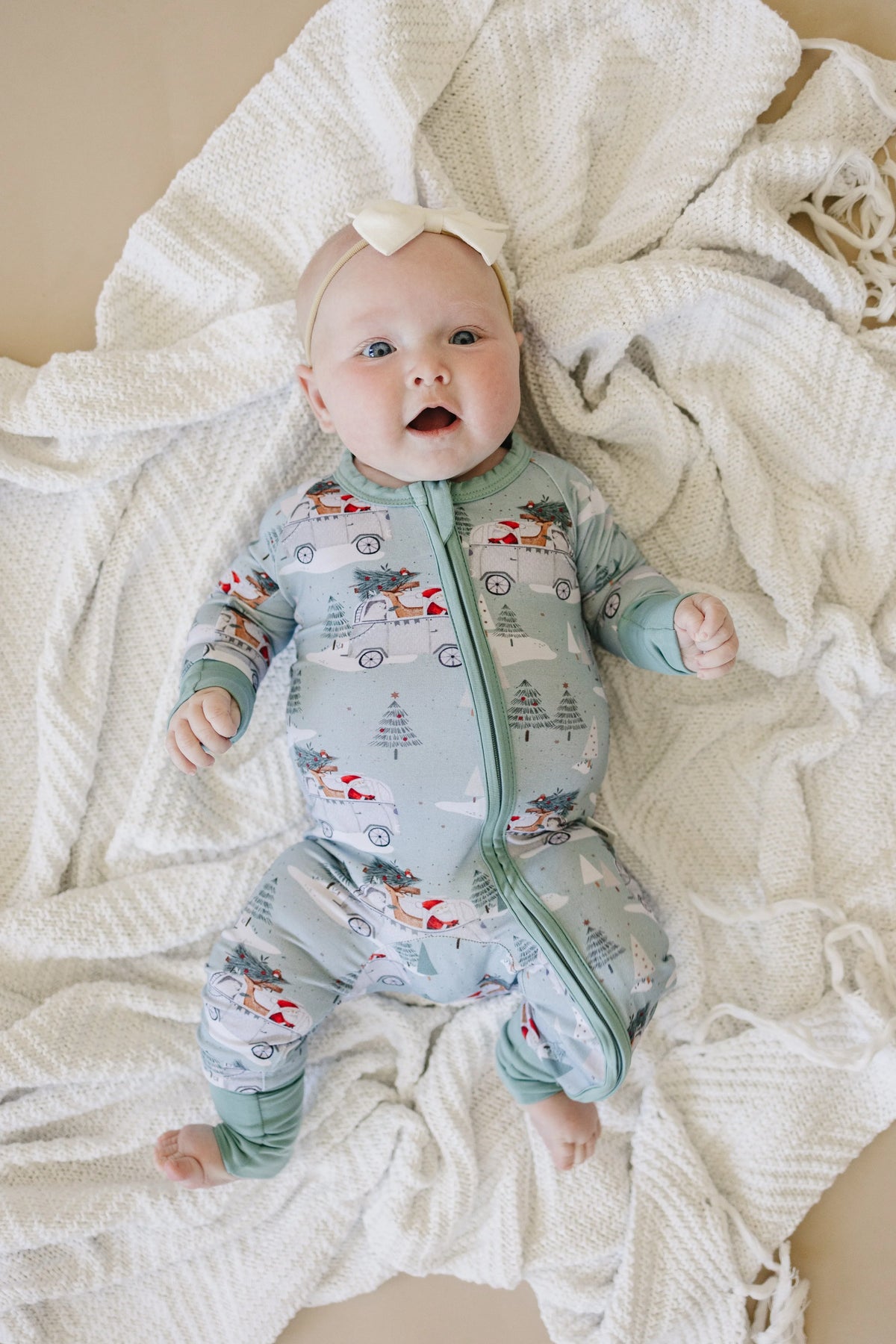 Cruisin' to Christmas Bamboo Zippy Romper - BIG FRENCHIES