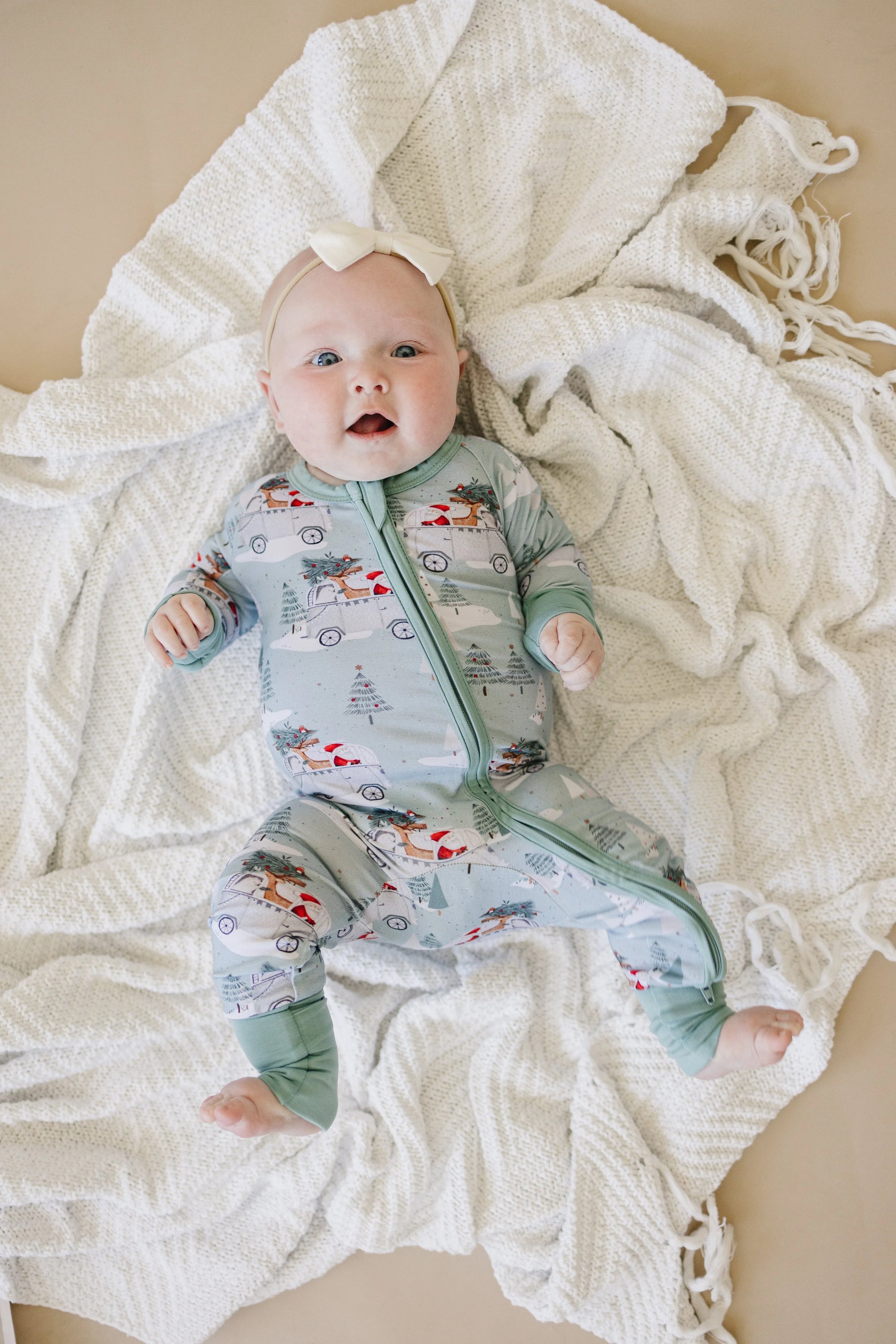 Cruisin' to Christmas Bamboo Zippy Romper - BIG FRENCHIES