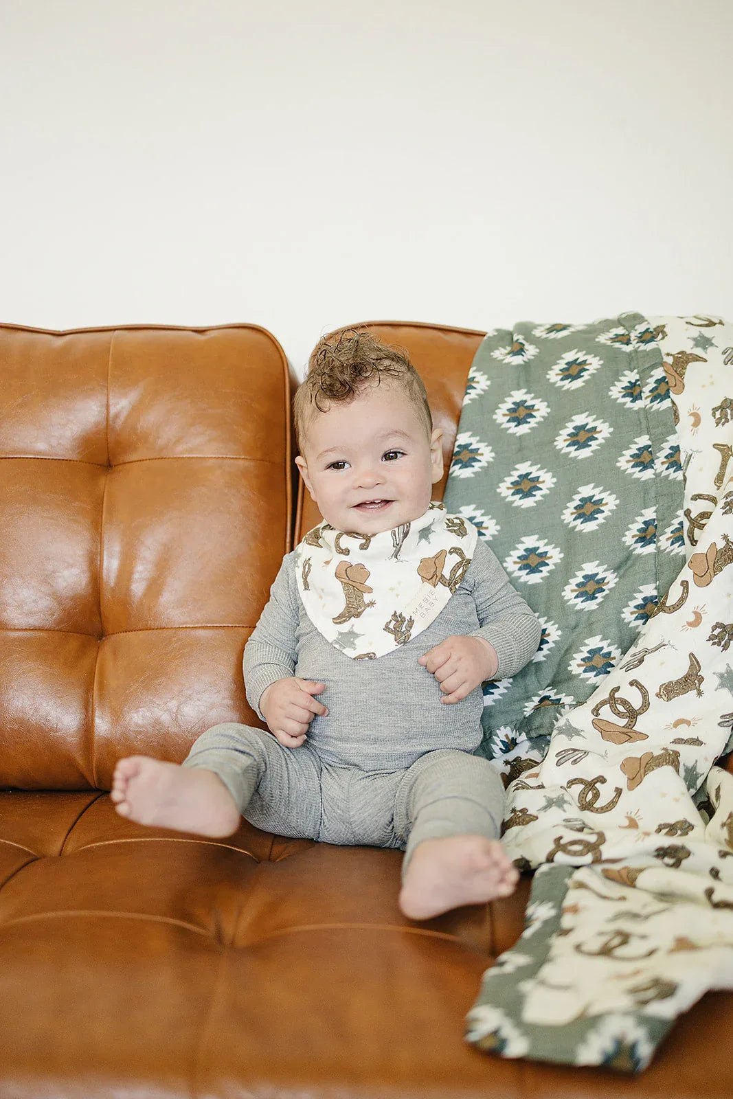 Outlaw Cowboy Classic Muslin Bib - BIG FRENCHIES