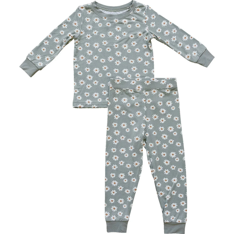 Light Green Daisy Bamboo Cozy Set - BIG FRENCHIES
