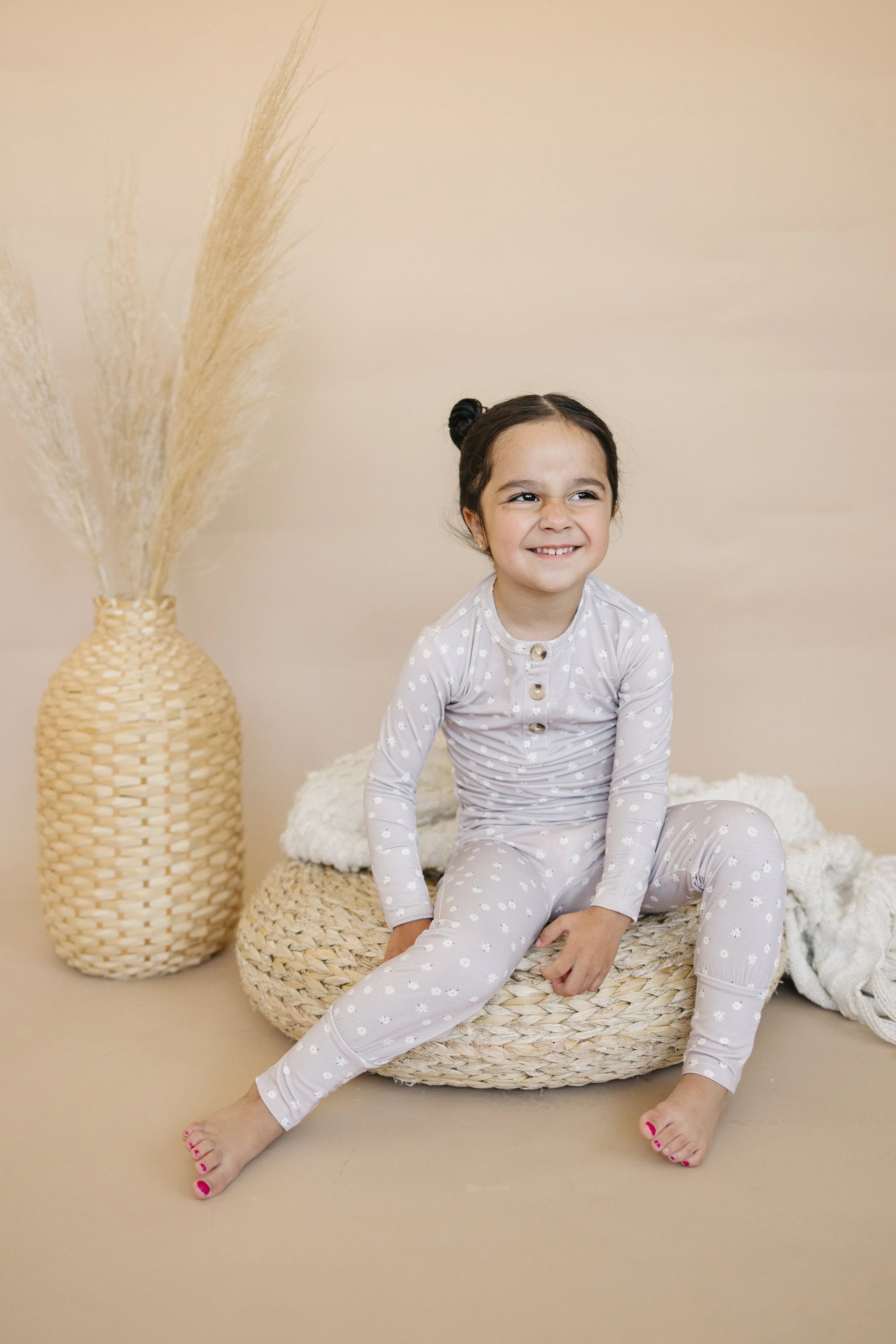 Oopsie Daisy 2pc Henley Bamboo Pajamas - Sizes Newborn & Up! - BIG FRENCHIES