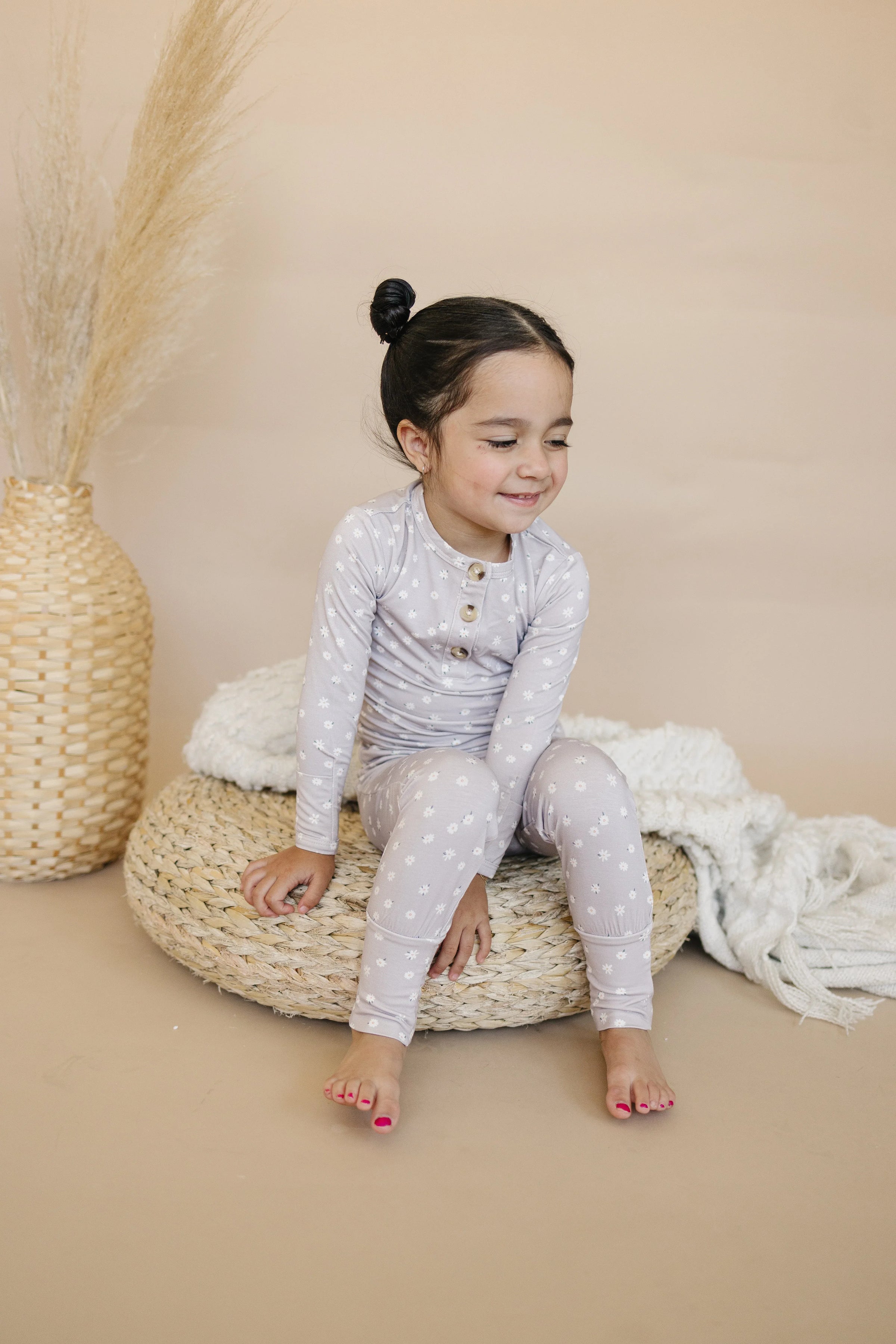 Oopsie Daisy 2pc Henley Bamboo Pajamas - Sizes Newborn & Up! - BIG FRENCHIES