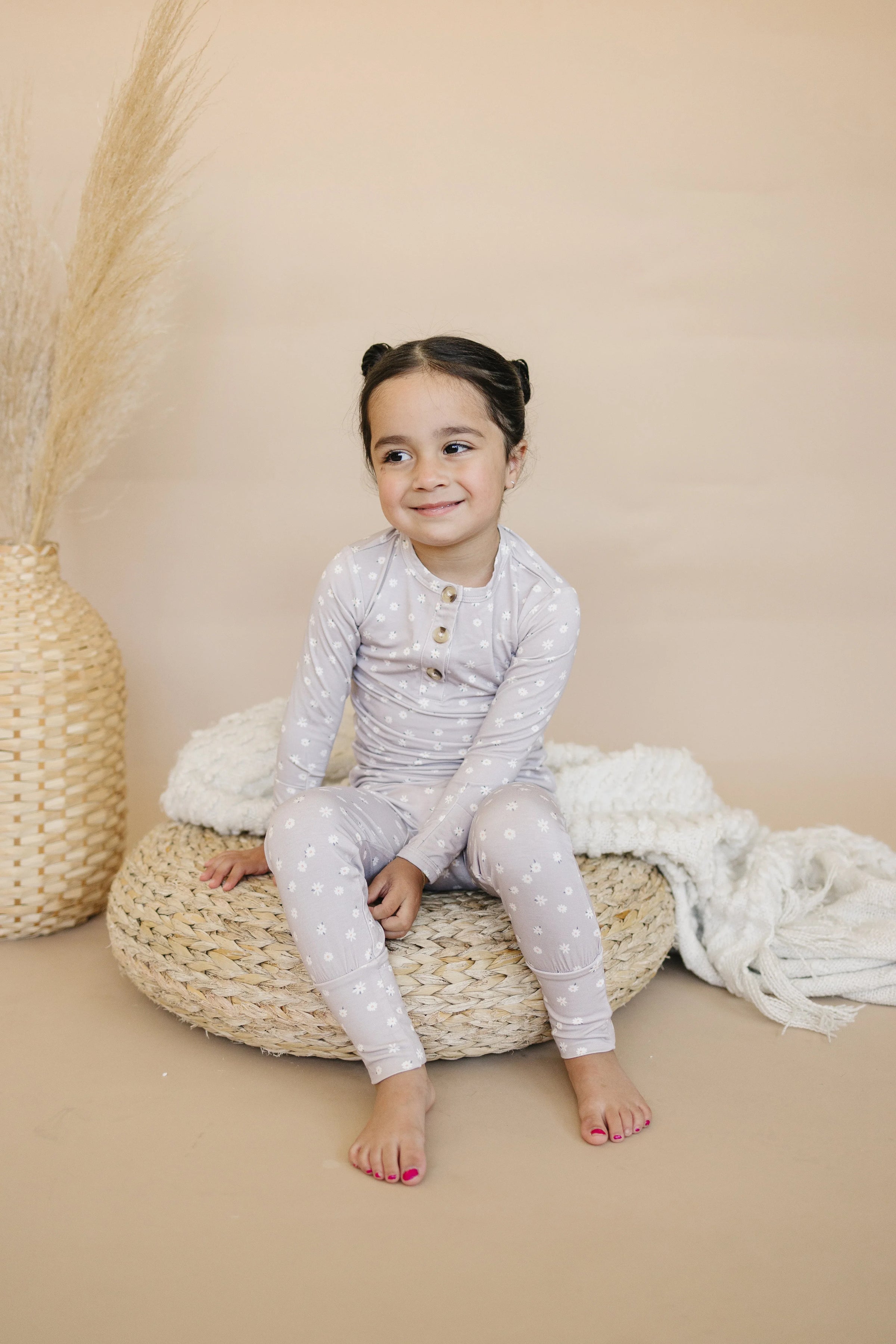 Oopsie Daisy 2pc Henley Bamboo Pajamas - Sizes Newborn & Up! - BIG FRENCHIES