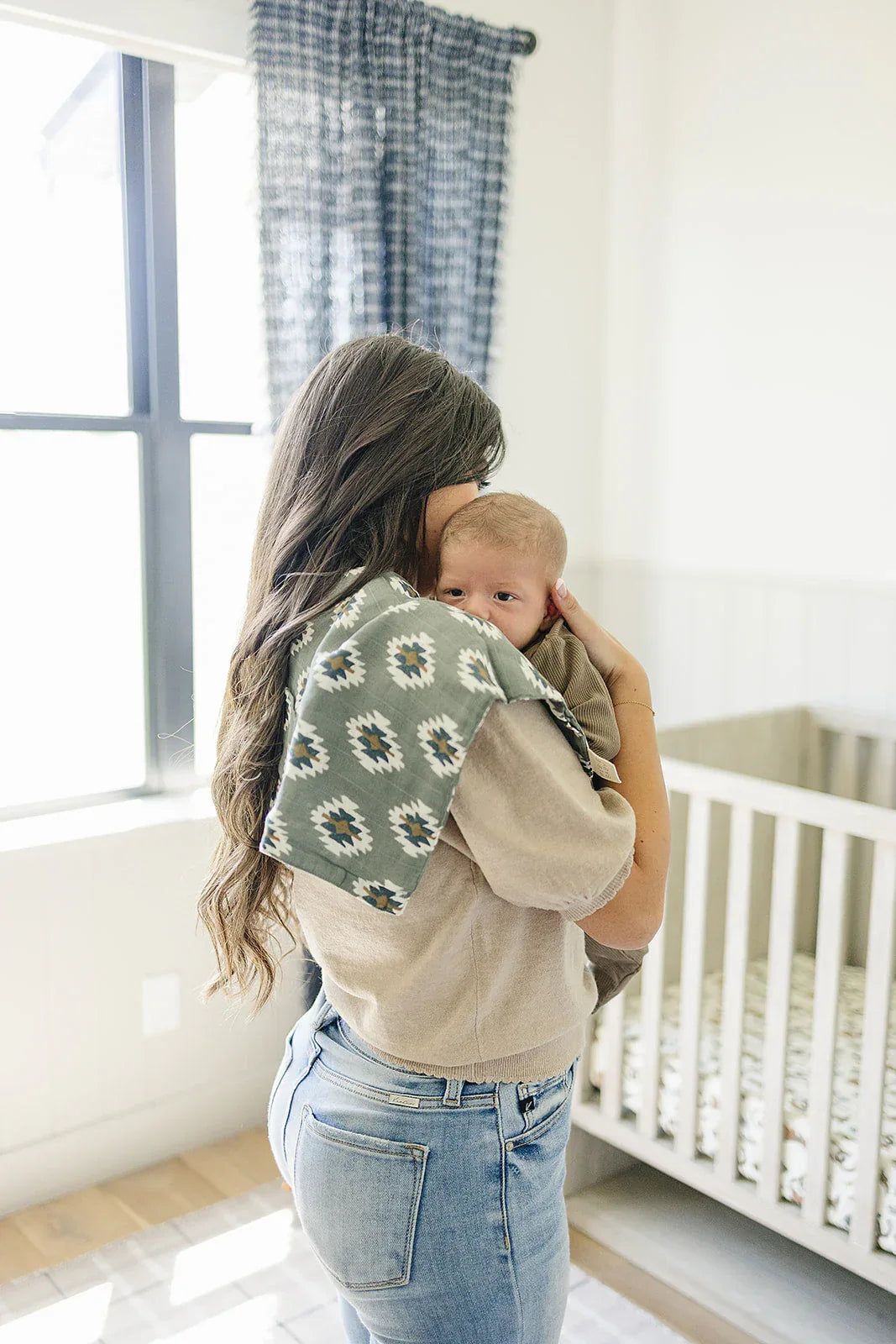 Southwest Aztec Muslin Burp Cloth - BIG FRENCHIES