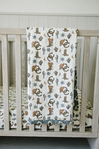 Outlaw Cowboy Muslin Crib Sheet - BIG FRENCHIES