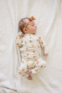 Orange Posie 2pc Bamboo Pajamas for Kids - Sizes Newborn & Up! - BIG FRENCHIES