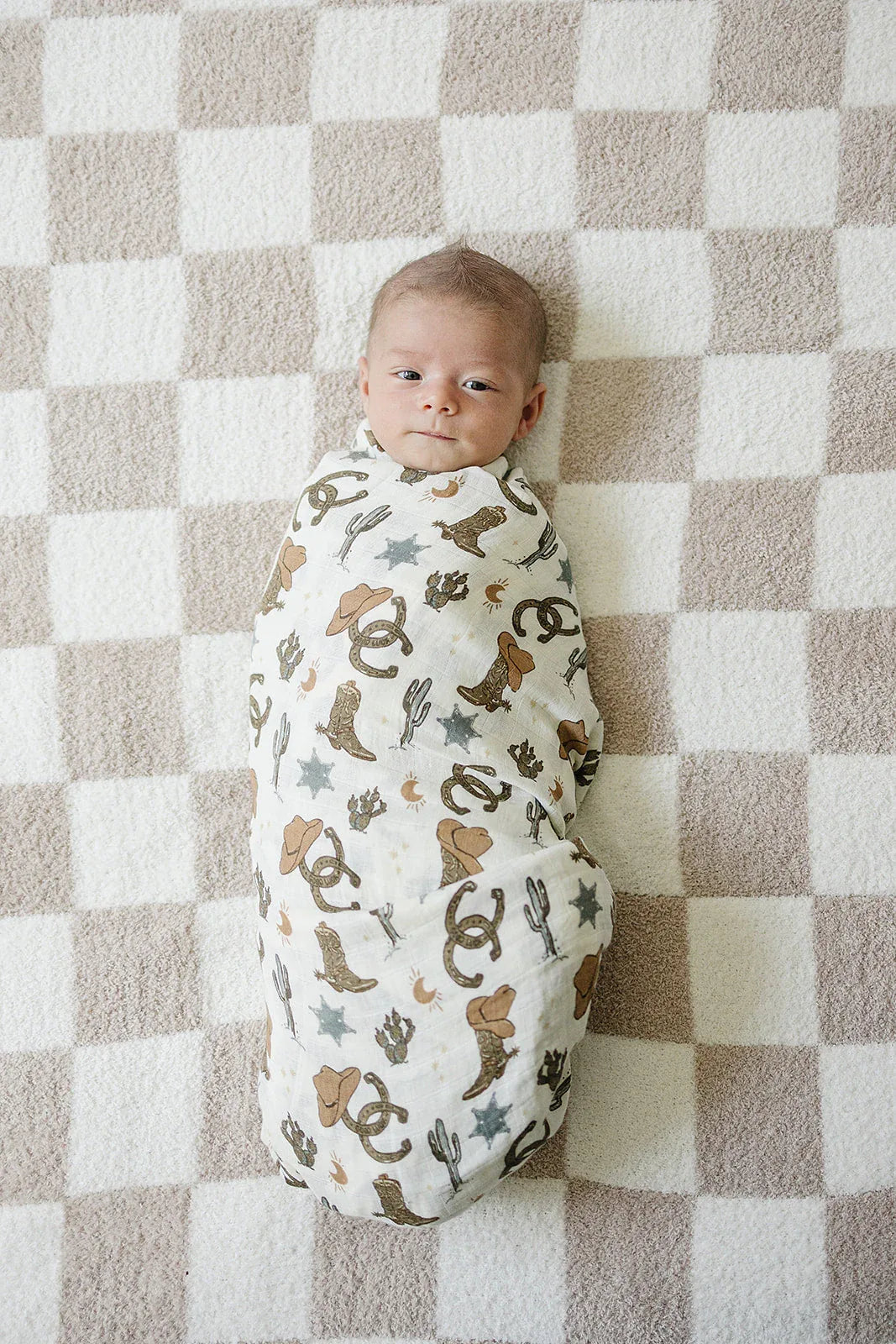 Outlaw Cowboy Muslin Swaddle Blanket - BIG FRENCHIES