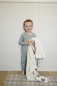 Construction Trucks Ribbed Bamboo Fleece Quilt - BIG FRENCHIES