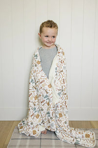 Camping Trip Bamboo Fleece Quilt - BIG FRENCHIES
