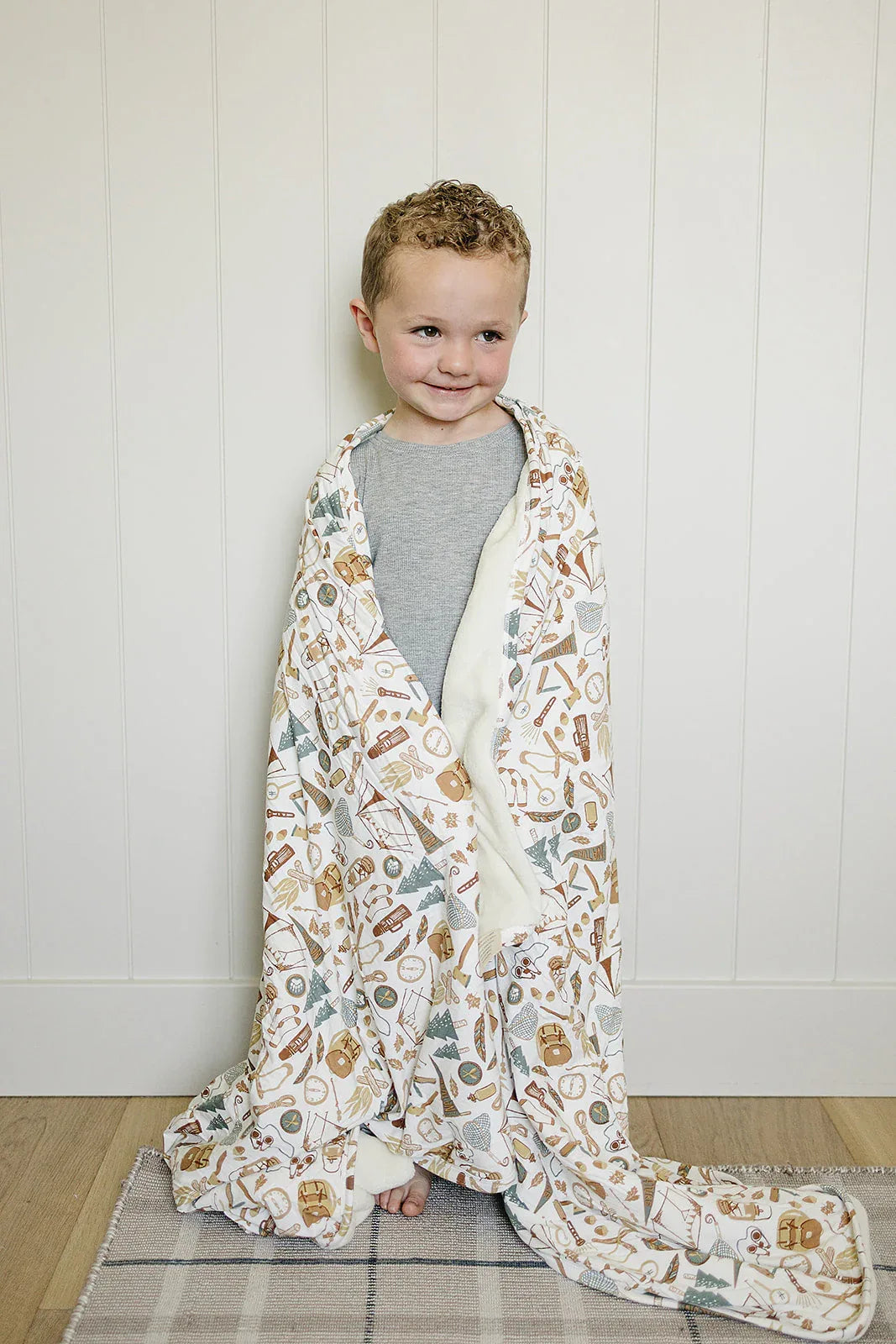 Camping Trip Bamboo Fleece Quilt - BIG FRENCHIES